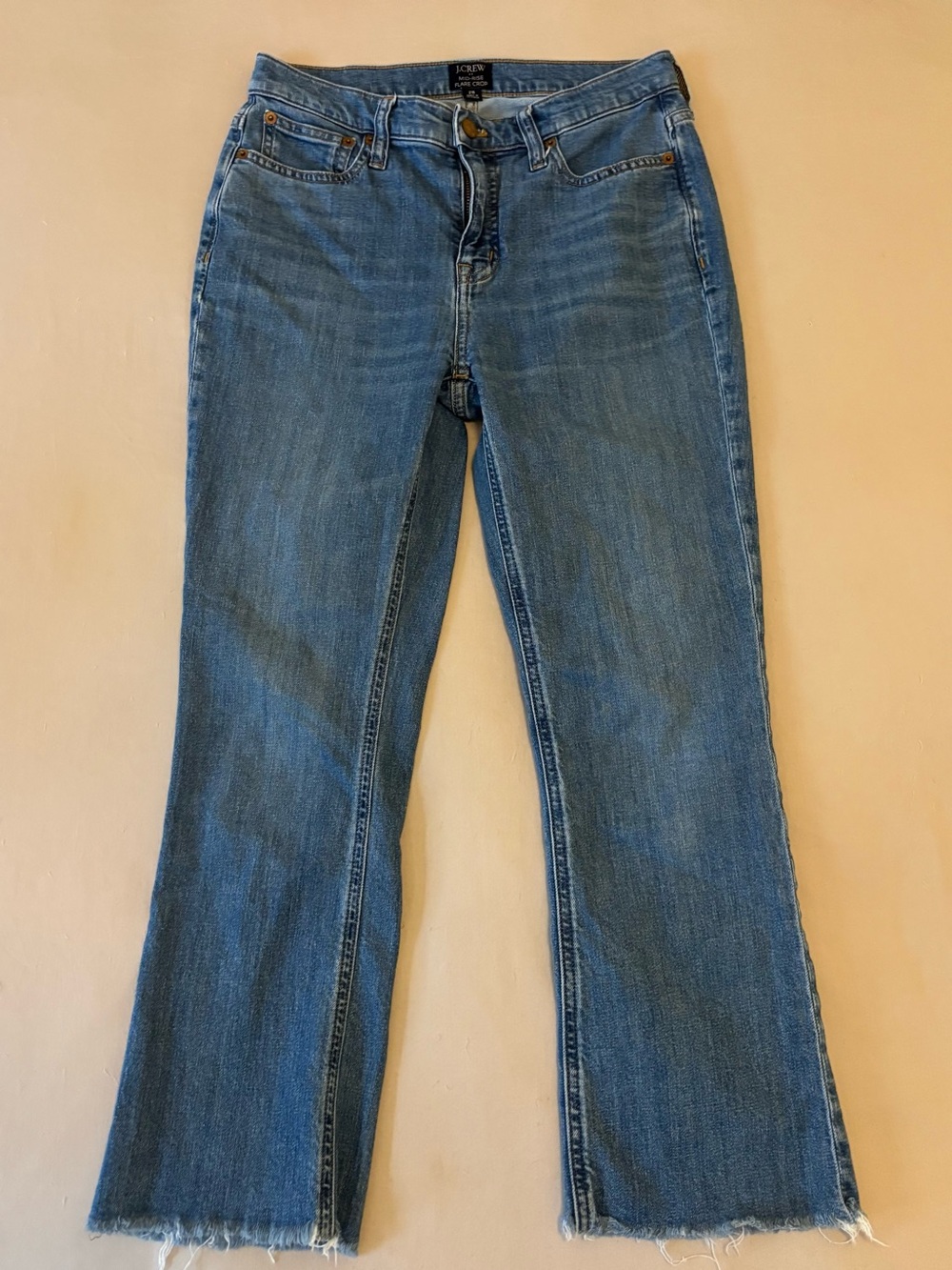 J. Crew Women’s Blue Denim Mid-Rise Flare Crop 26